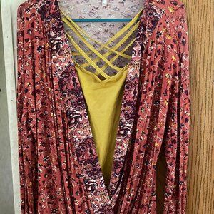 Wrap Front Cardigan with Tank